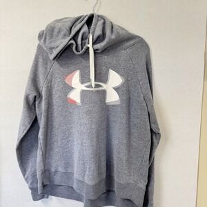 Under‎ Armour Women's UA Fleece Big Logo Hoodie Size XL Grey Fall Winter Spring